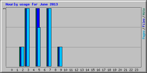 Hourly usage for June 2013