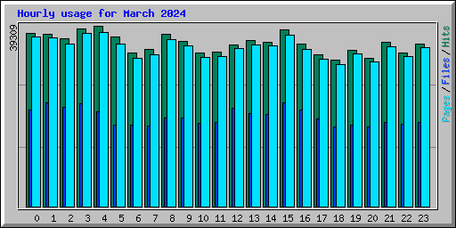Hourly usage for March 2024