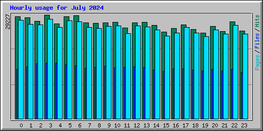 Hourly usage for July 2024