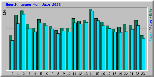 Hourly usage for July 2022
